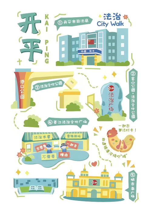 开平“法治City Walk”集章明信片1.png